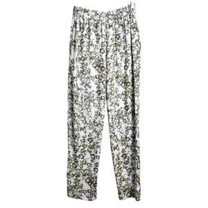 OPEN EDIT Women's XS NWOT Pull On Blue Green Cosmic Floral Abstract Pants